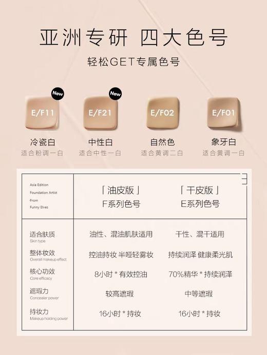 FunnyElves方里气垫二合一双层定妆补妆遮瑕粉底液持久不脱妆 商品图1