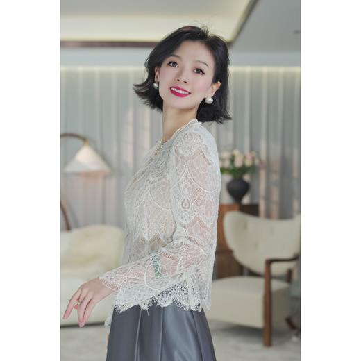 西子/【春日舒曼】宫廷风高支棉镂空复古蕾丝打底上衣/SYLL185 商品图1