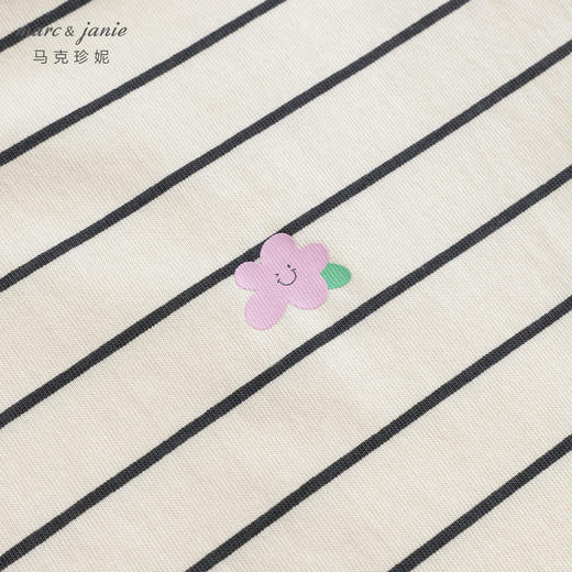 【凉感透气】马克珍妮女童圆领条纹短袖T恤2024年夏装新款240768 商品图4