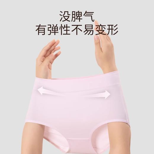 洁丽雅3条装高腰纯棉女士内裤收腹提臀高弹亲肤纯棉内裆内裤女 商品图1