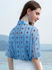 OLrain法式高级穿搭波点领衬衫女夏季2022宽松蝴蝶结撞色衬衣 商品缩略图1