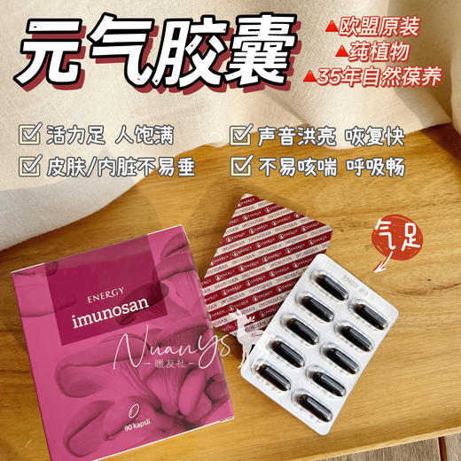 【卟足气皿亏嘘】元气胶囊 90粒 捷克安能聚 商品图1