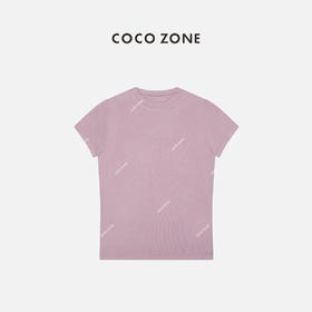 COCO ZONE莱塞尔醋酯面膜t纯色圆领显瘦百搭短袖T恤上衣24C10167