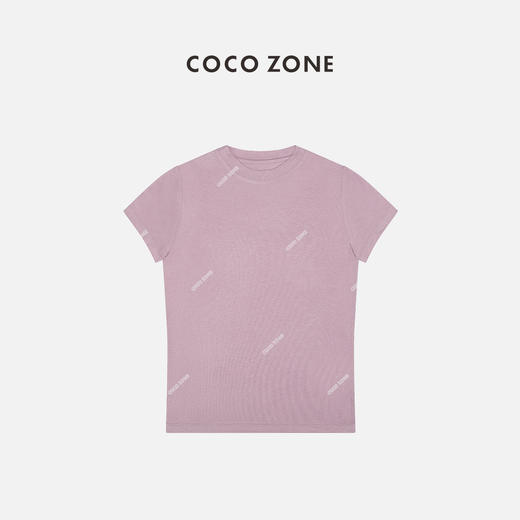 COCO ZONE莱塞尔醋酯面膜t纯色圆领显瘦百搭短袖T恤上衣24C10167 商品图0