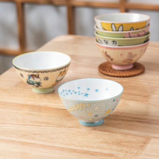 【非同款】美浓烧（Mino Yaki）日式进口餐具釉下彩珠光釉沙拉碗水果碗饭碗家用陶瓷碗单个 商品图4