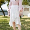 欧芮儿2019春装新款白色网纱拼接半身裙不规则下班鱼尾裙半裙 商品缩略图0