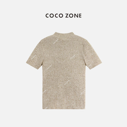 COCO ZONE2024中式国风盘扣毛织时尚立领短袖针织衫CC1A0430 商品图1