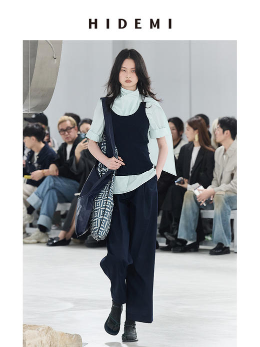 HIDEMI 极简丝巾设计感多穿式廓形衬衫上衣 商品图0