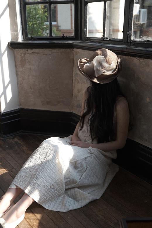 Kreuzzz 棕红色Earth Bonnet网纱圆顶草帽 商品图4