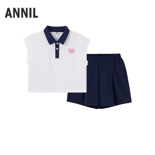 女童凉透气感套装夏季新款安奈儿童装实体店同款AG421780 商品图1