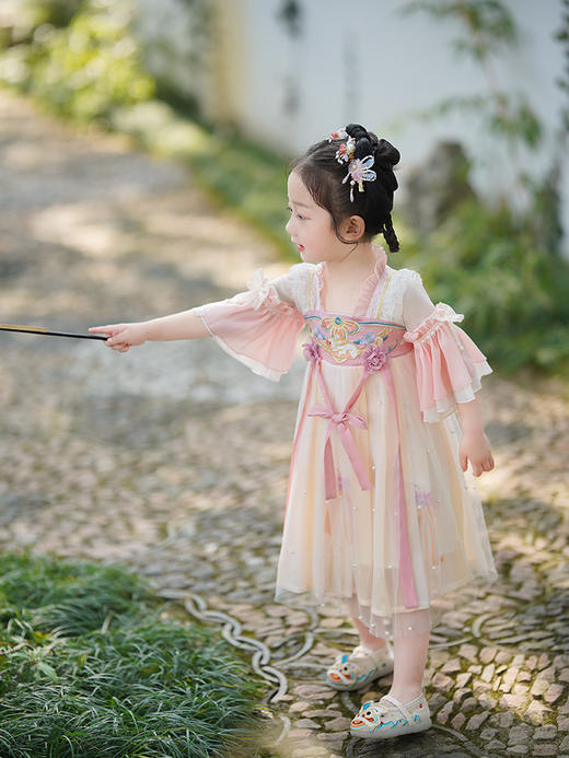 女童国风套装-紫藤蔓蔓 商品图1