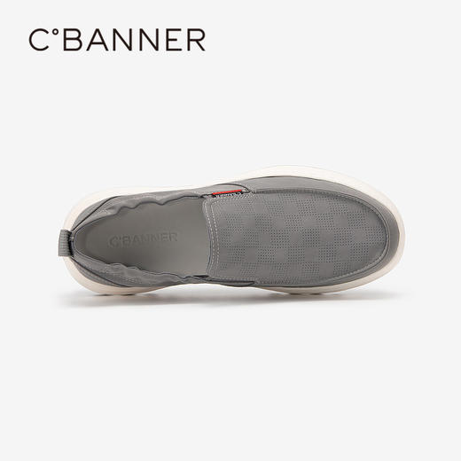 千百度男鞋一脚蹬休闲鞋春夏厚底增高轻便透气运动鞋百搭A24160212 商品图2