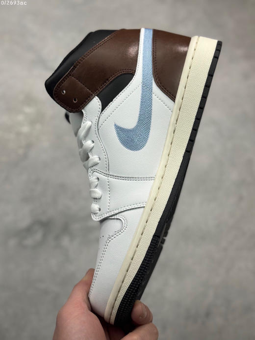 夏日特惠💰420 Air Jordan 1 Mid "Light Smoke Grey" 中帮 白棕玉AJ1 乔丹1代 aj1 乔1 中邦 米灰乔丹篮球鞋系列 商品图6