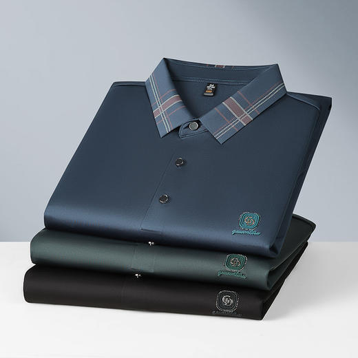 【桑蚕丝】【新款DWN】大依优型大码短袖Polo衫翻领加肥加大男装大号大码上衣男士休闲半袖夏季 商品图2