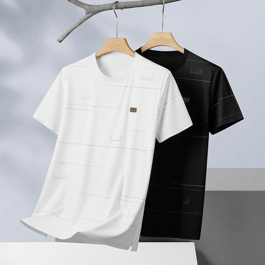 【冰丝高弹】【新款DPF】大依优型大码短袖T恤加肥加大男装大号大码上衣男士休闲半袖夏季 商品图1