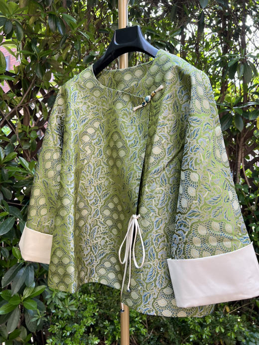 106-3高端新中式 九子菩提 百分百宋锦盘口外套上衣  温润亲肤有质感 商品图13