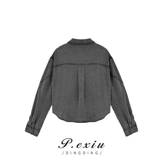 04-4潘依绣丁丁宠粉秋季新款复古水洗休闲宽松显瘦牛仔外套 D5999 商品图1