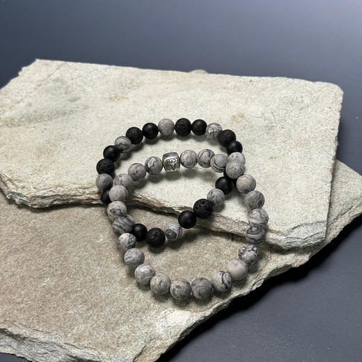 订购8周到｜Alexander Lynggaard-Nuuk-努克 熔岩石 玛瑙 手链（8mm）［丹麦设计师］ 商品图2