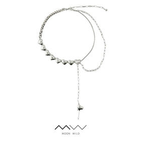 野月亮满串爱心项链204YX0045