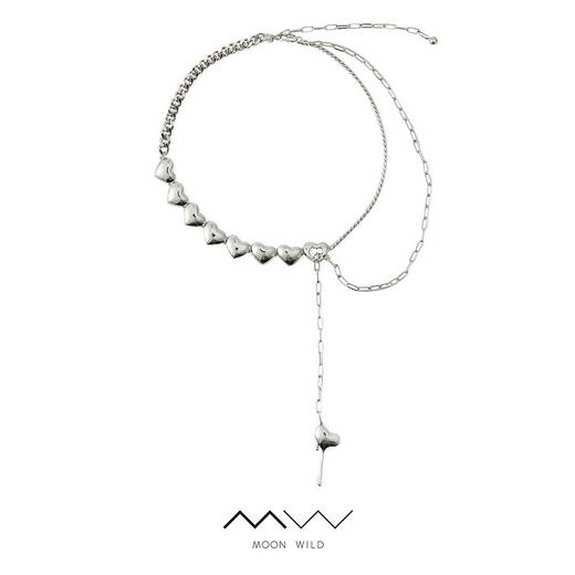 野月亮满串爱心项链204YX0045 商品图0