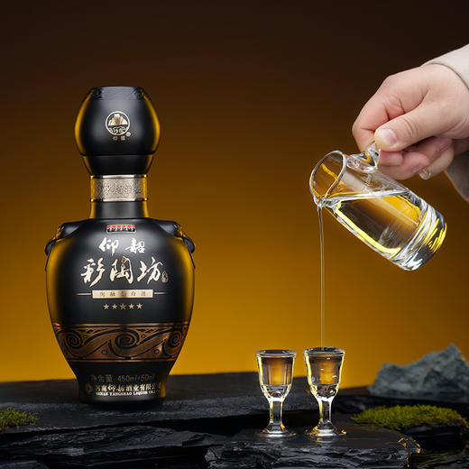 【店铺爆款】仰韶彩陶坊 黑金 五星地利 白酒 陶融型白酒 450+50ml 纯粮酿造 商品图3