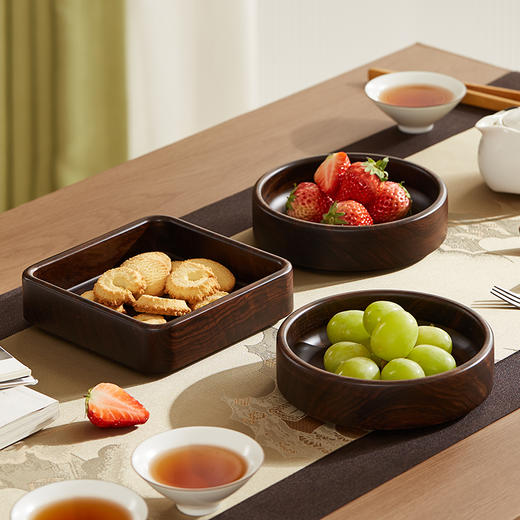 初心| 黑檀木干果盒整木 商品图1