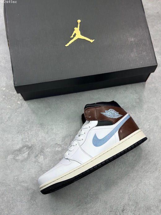 夏日特惠💰420 Air Jordan 1 Mid "Light Smoke Grey" 中帮 白棕玉AJ1 乔丹1代 aj1 乔1 中邦 米灰乔丹篮球鞋系列 商品图2