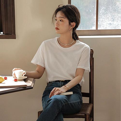 KAISER凯撒高端轻奢液氨T恤久穿不变形透气十足百搭修身T恤情侣款 商品图4