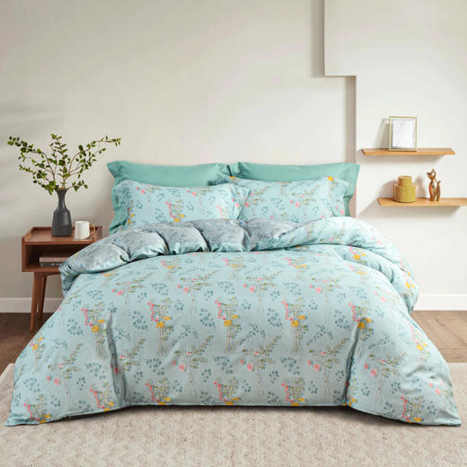 2024年新款雅芳婷摩登丝睡之锦囊床笠款四件套被套枕套薄被芯套件 商品图5