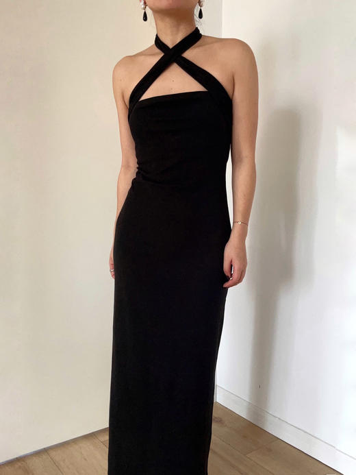 My Dearest｜1139DRBK POTION MIDI DRESS [ 黑色针织抹胸连衣裙] 商品图2