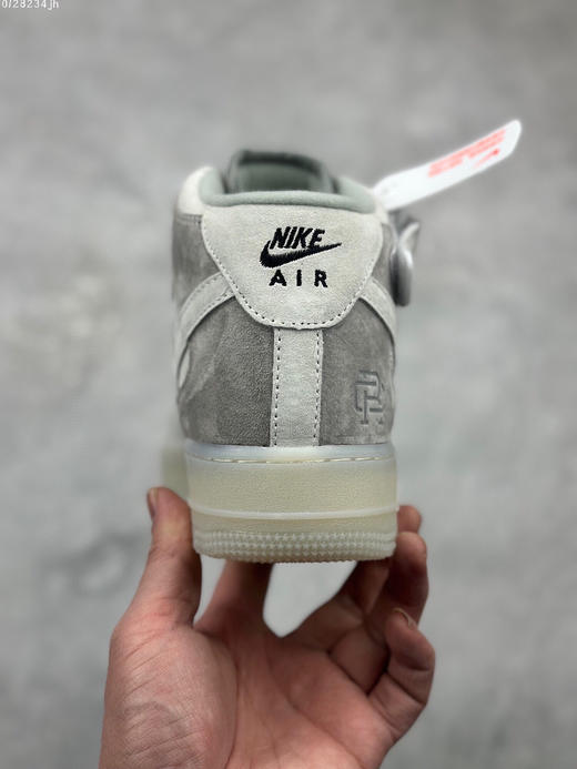 夏日特惠💰460 公司级 Nike Air Force 1 Mid 灰蓝橙麂皮 空军一号中帮休闲板鞋 商品图7