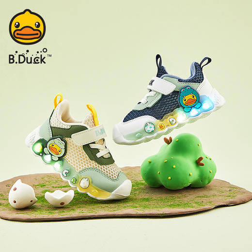 B.Duck小黄鸭童鞋夏季运动鞋灯鞋23-30 B1583957 商品图0