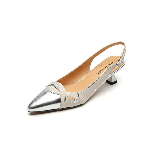 【预售5天】国风优雅，真皮拼接包头后空凉鞋CQSJ&2938 商品图11