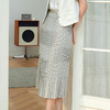 玳莎松紧腰百褶裙女2024春季新款时尚简约拼接设计感A字裙半身裙  EA34302 商品缩略图3