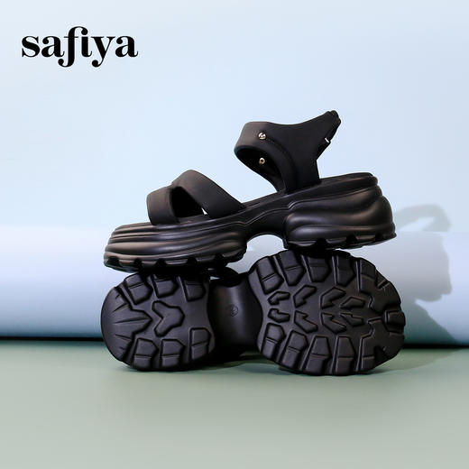 Safiya/索菲娅2024夏潮流松糕厚底小个子轻便休闲百搭运动凉鞋 SF42115401 商品图2