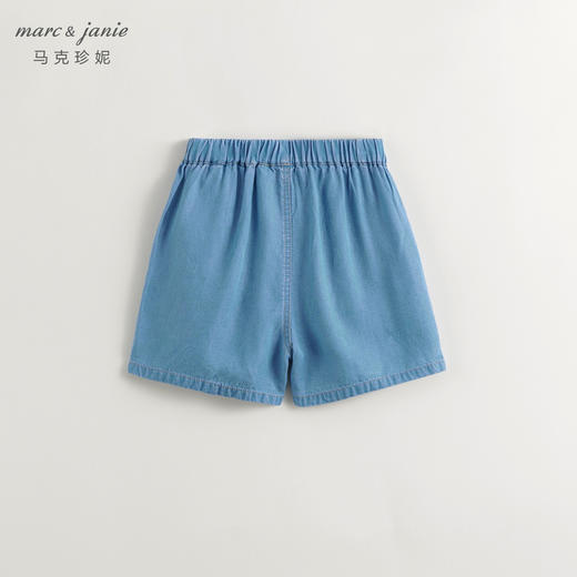 马克珍妮男童凉感透气天丝牛仔短裤儿童裤子2024年夏装新款240551 商品图2