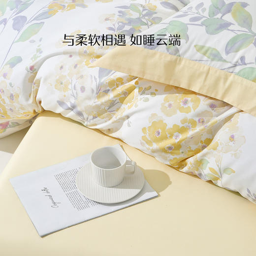 水星家纺四件套全棉套件家用床单被套纯棉花卉床上用品 商品图2