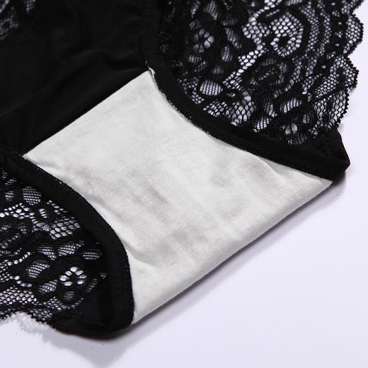 都市丽人时尚系列蕾丝网布内裤女蕾丝女士内裤低腰三角内裤LK43E3 商品图8
