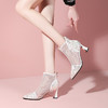 【预售5天】优雅气质高跟水钻网纱，粗跟镂空网靴YSML-D787-K721-1 商品缩略图3