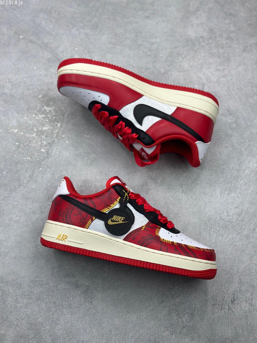 夏日特惠💰430 Nike Air Force 1 Low '07 龙年限定 黑白红低帮空军一号休闲板鞋 商品图4