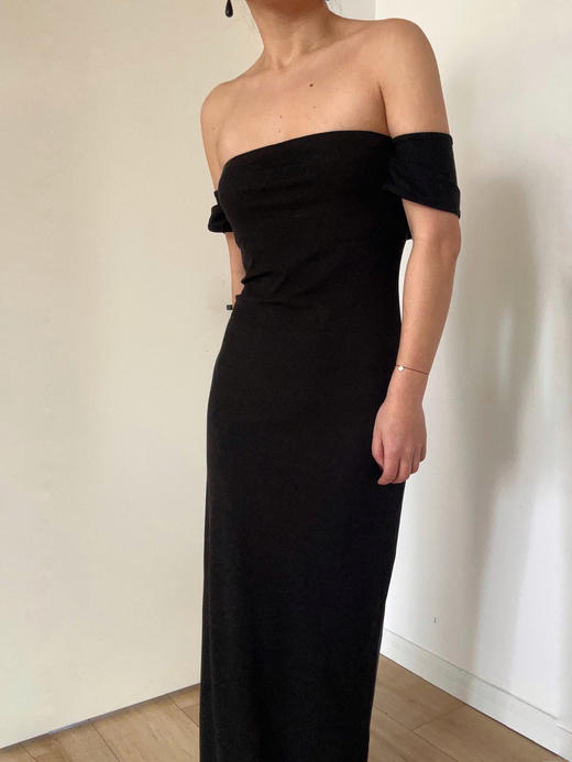 My Dearest｜1139DRBK POTION MIDI DRESS [ 黑色针织抹胸连衣裙] 商品图6