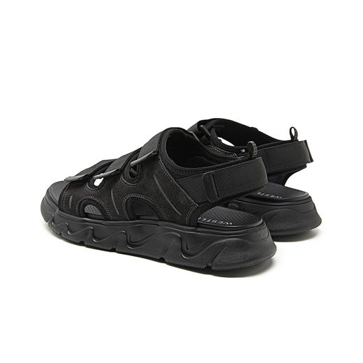 西遇户外运动凉鞋男新款夏季休闲黑色增高厚底沙滩鞋外穿拖鞋21945530 商品图3