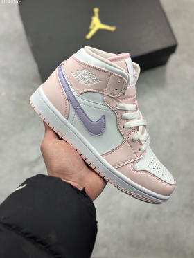 夏日特惠💰420 Air Jordan 1 Mid "Light Smoke Grey" 中帮 白玉AJ1 乔丹1代 aj1 乔1 中邦 米灰乔丹篮球鞋系列