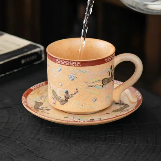 【杯子主题团】敦煌文创敦煌文创茶杯礼盒陶瓷创意咖啡杯高颜值复古生日礼物送长辈男女生 商品图3