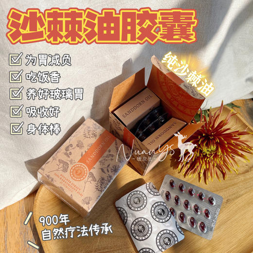 【俢复体力 胃口 胃舒服 孩子孕妈胃需要的营养】沙棘油胶囊 60粒 捷克 圣希尔德佳德 商品图1