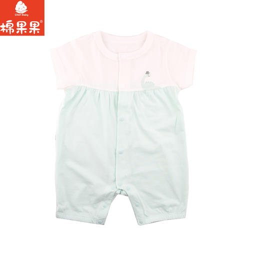 棉果果夏季新品5A抗菌纯棉对开连体衣M211722224379 商品图0
