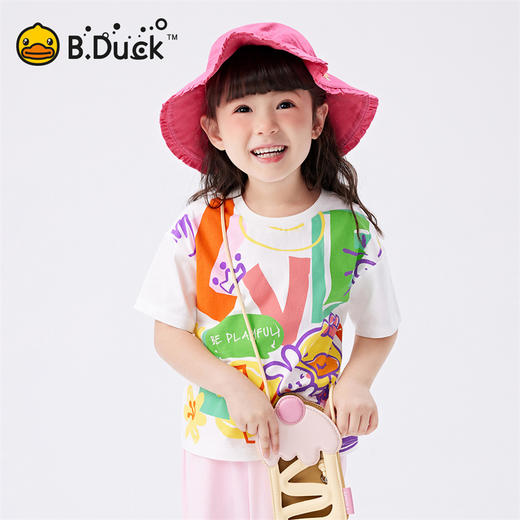 B.Duck小黄鸭童装夏季短袖T恤105-150 BF2501030 商品图4