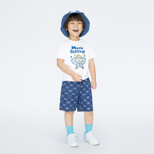 男童潮趣全棉牛仔裤子中裤夏季新款安奈儿童装实体店同款XB426570 商品图3