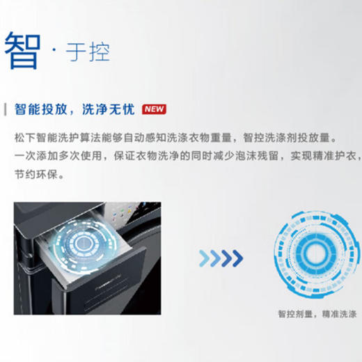 松下（Panasonic）10公斤洗烘干一体滚筒洗衣机 全新触控彩屏 智能投放系统 光动银除菌 除屑烘技术 纳诺怡护理 XQG100-EG186 除菌空气洗 商品图3