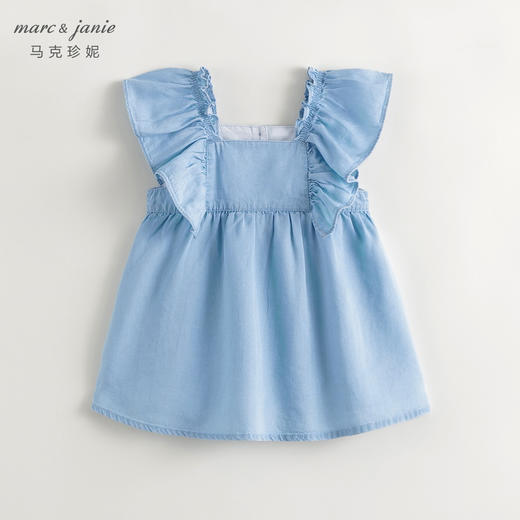马克珍妮女童凉感透气天丝飞袖连衣裙背心裙儿童裙子夏装240651 商品图2